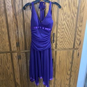 Juniors, City Triangles, Small, Purple Halter Dress